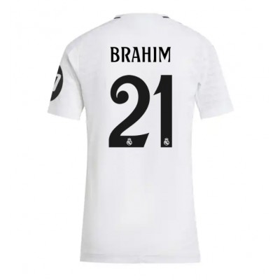 Fotbalové Dres Real Madrid Brahim Diaz #21 Dámské Domácí 2024-25 Krátký Rukáv Fotbalové Dres Real Madrid Brahim Diaz #21 Dámské Domácí 2024-25 Krátký Rukáv